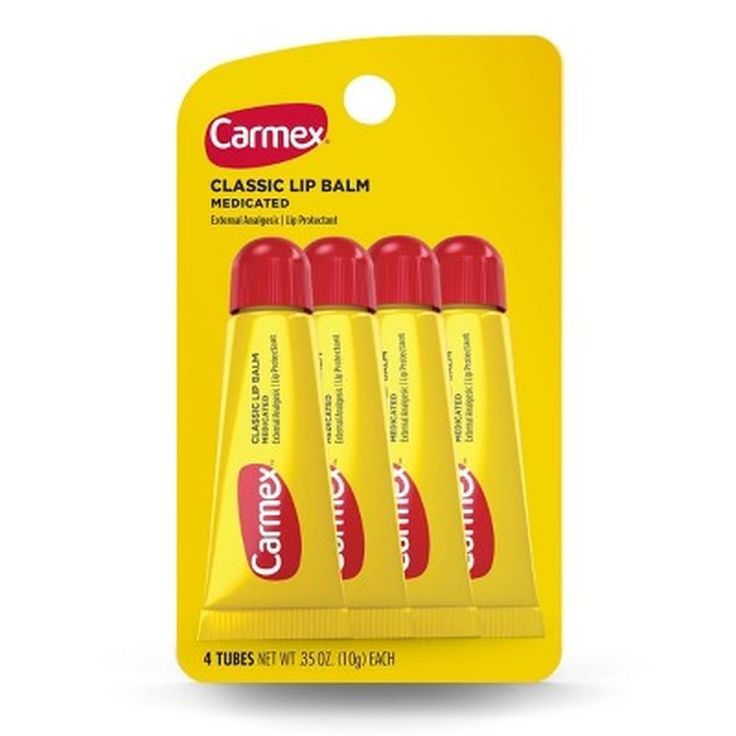 Carmex Lip Balms medicated tube 4 pack