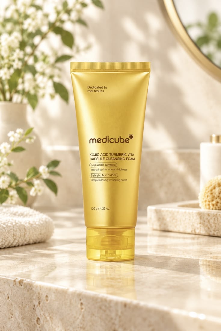 medicube Kojic Acid Turmeric Vita Capsule Foam Cleanser