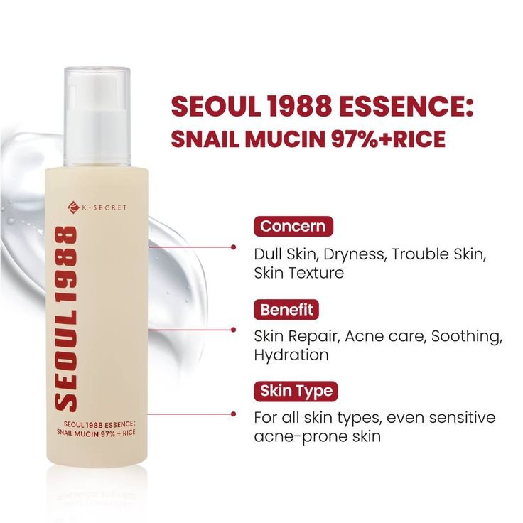 K-SECRET Seoul 1988 Essence: Snail Mucin 97% + Rice