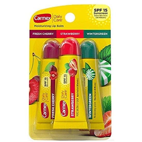 Carmex Lip Balms flavoured tube 3 pack