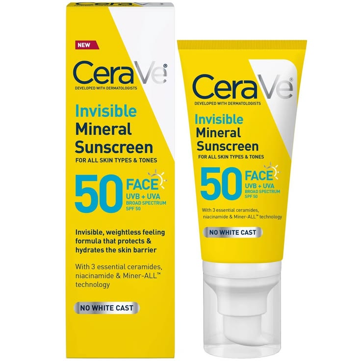 CeraVe Invisible Mineral Sunscreen SPF 50